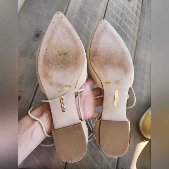 Louise Et Cie Elegant Beige Cream Lace-Up Women's Ballet Falts Shoes Sz 9 - Picture 7 of 11